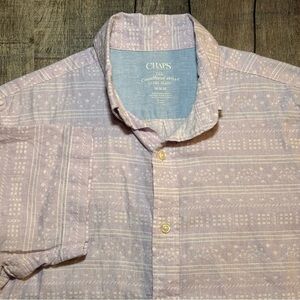 Chaps Coastland Wash Linen Purple Men's Shirt